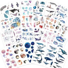 img 4 attached to 🎨 Knaid Watercolor Fantasy Stickers Set: The Ultimate Decorative Stickers for Scrapbooking, Kid DIY Crafts, Journals, Planners, and More!
