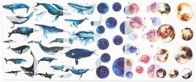 img 1 attached to 🎨 Knaid Watercolor Fantasy Stickers Set: The Ultimate Decorative Stickers for Scrapbooking, Kid DIY Crafts, Journals, Planners, and More!