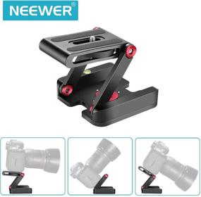 img 3 attached to Neewer Folding Z Flex Tilt Head Tripod Ball Head Quick Shoe QR Plate - Aluminum Alloy Camera Bracket Bubble Level, Compatible with Canon Nikon Sony Cameras, Camcorders, Tripods, Slider Rails (Red)