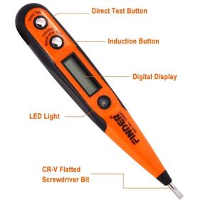 img 3 attached to 🔌 Finder Digital Voltage Tester Pen: Versatile 12V-220V DC & AC Voltage Detector for Home Appliance Repair and Detection