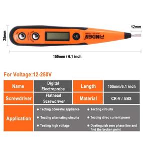 img 2 attached to 🔌 Finder Digital Voltage Tester Pen: Versatile 12V-220V DC & AC Voltage Detector for Home Appliance Repair and Detection