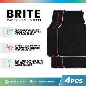 img 4 attached to Brite Mats Auto Carpet Floor Mats For Car Truck Van SUV