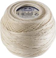 🧶 dmc 167g 10-712 cebelia crochet cotton: cream, 282-yard, size 10 - премиум-качество нити для идеальных вязаных проектов логотип