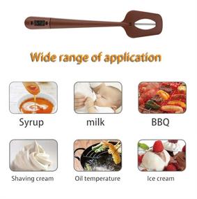 img 1 attached to 🔥 Digital Spatula Thermometer - Professional Silicon Candy Thermometer for Deep Frying, Cooking, Baking, BBQ, Candy Making, Chocolate, Sauce, Jam - Instant Read Temperature Reader and Stirrer