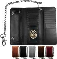 🐮 ibro genuine cowhide aniline men's motorcycle wallet, card case & money organizer logo