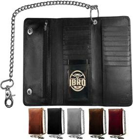 img 4 attached to 🐮 IBRO Genuine Cowhide Aniline Men's Motorcycle Wallet, Card Case & Money Organizer