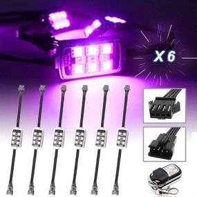 img 2 attached to 🏍️ Enhance Your Motorcycle's Aesthetics with the Motorcycle Underglow LED Light Kit - 6pcs Pods Multi-Color RGB LED Lights Kit Strip with Remote Controller