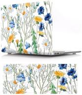 hrh 2 in 1 floral see-through laptop body shell & keyboard cover for macbook pro 15.4 a1286 logo