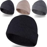 🧢 beanies winter hats: 4-pack of warm knitted caps for men, women, and big kids - ideal autumn-winter gift for the whole family logo