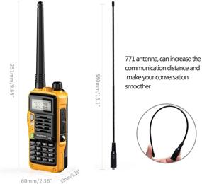 img 3 attached to 📻 BaoFeng UV-S9 Plus Высокая мощность 2200мАч Большая батарея Трехдиапазонная портативная рация с удлиненной антенной 15.1 дюйма 771 (Оранжевая+771 антенна)