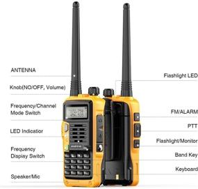 img 2 attached to 📻 BaoFeng UV-S9 Plus Высокая мощность 2200мАч Большая батарея Трехдиапазонная портативная рация с удлиненной антенной 15.1 дюйма 771 (Оранжевая+771 антенна)