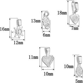 img 2 attached to 💍 300PCS Silver Spoon Glue-on Pendant Bails for Jewelry Making, Ideal for Scrabble or Glass Cabochon Tiles Pendants
