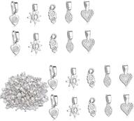 💍 300pcs silver spoon glue-on pendant bails for jewelry making, ideal for scrabble or glass cabochon tiles pendants logo