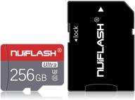 📸 256gb micro sd card | high-speed class 10 memory card with sd card adapter | compatible with nintendo switch, tablet computers, android cellphones, cameras | 256gb tf card logo