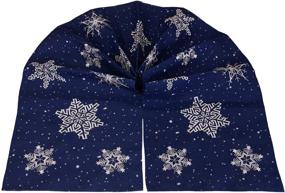 img 3 attached to 🎄 Navy Blue Embroidered Snowflakes Table Runner - Ideal for Christmas Holidays, 14 × 89 Inches