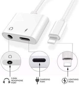 img 2 attached to 🎧 Адаптер Apple MFi Certified Lightning - разъем 3,5 мм для наушников для iPhone - Зарядное устройство и аудио-разветвитель Aux-совместим с iPhone 8 11 12 X XR XS - Поддерживает все iOS системы