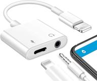 🎧 адаптер apple mfi certified lightning - разъем 3,5 мм для наушников для iphone - зарядное устройство и аудио-разветвитель aux-совместим с iphone 8 11 12 x xr xs - поддерживает все ios системы логотип