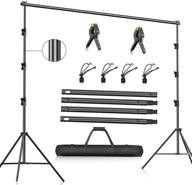 📸 fudesy 10 x 10ft heavy duty adjustable backdrop stand for photography with carry bag - background support system, including two pieces spring clamps logo