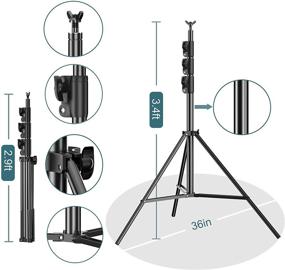 img 2 attached to 📸 FUDESY 10 x 10Ft Heavy Duty Adjustable Backdrop Stand for Photography with Carry Bag - Background Support System, including Two Pieces Spring Clamps