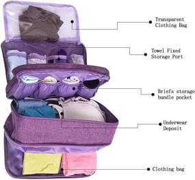 img 2 attached to 🧳 Streamline Your Travel Experience with Bidiri Multi Function Underwear and Accessory Organizer