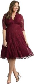 img 4 attached to 👗 Kiyonna Women's Mademoiselle Lace Dress - Ladies' Clothing for Dresses