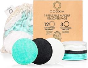 img 4 attached to Reusable Makeup Remover Pads: Eco-Friendly Cotton Rounds for Zero Waste Beauty Routine, 15 Natural & Organic Face 🌿 Pads with Laundry Bag Included - Gentle and Soft for All Skin Types, Bamboo Wipes for Effective Facial Cleansing