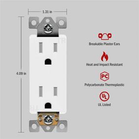 img 2 attached to Заземленная розетка Enerlites Resistant: 🏡 Надежное самозаземление для использования в жилых помещениях