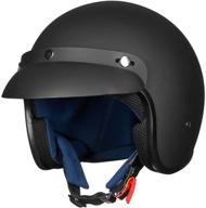 dot approved ilm 3/4 open face motorcycle helmet - retro half casco design for men and women, suitable for atv, moped, scooter, and cruiser logo