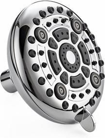 img 4 attached to 🚿 High Flow Luxury Chrome Rain Showerhead - ModernAqua 6-function 5" - 2.5 GPM - Anti-Clogging Silicone Jets - Removable Water Restrictor - Wall Mount - Self Cleaning Nozzle