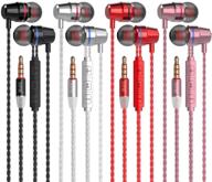 vpb corded earbuds: hifi dynamic earphones with deep bass, mic & volume control - noise isolation earphones for iphone, ipad, samsung, lg tablet (4 pairs) logo