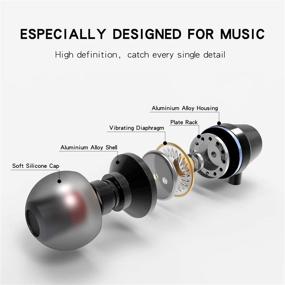 img 3 attached to VPB Corded Earbuds: HiFi Dynamic Earphones with Deep Bass, Mic & Volume Control - Noise Isolation Earphones for iPhone, iPad, Samsung, LG Tablet (4 Pairs)