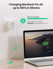 img 3 attached to 🔌 UGREEN 65W Зарядное устройство USB C с кабелем USB C 100W для MacBook Pro Air 13, iPad Pro 2020, Nintendo, MateBook, ThinkPad, Samsung Galaxy Note 20, Note10, S20 Ultra и других устройств - Кабель для быстрой зарядки PD