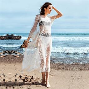 img 3 attached to 👗 Women's Oversized Kaftan Cover-up for Swimsuits - Stylish and Comfortable Women's Clothing for Beachwear