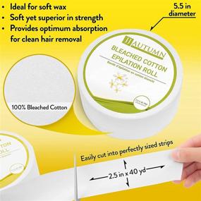 img 1 attached to 🎀 JJ Autumn Professional Spa Quality: 40-Yard Roll of Bleached Cotton Waxing Strips for Effective Hair Removal