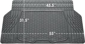 img 2 attached to 🚗 FH Group Cargo Liner F16403GRAY: Premium Trimmable Vinyl Gray Cargo Mat for Sedans, Coupes, and Small SUVs