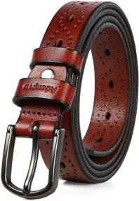 img 4 attached to Leather Belts Women Jeans Black Women's Accessories for Belts