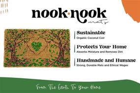 img 2 attached to 🚪 Nook Nook Natural Coir Front Door Mat Outdoor (30 x 18 x 1) - Heavy Duty Waterproof Doormat, Easy to Clean Welcome Mat for Outside Entry with Eco Latex Backing