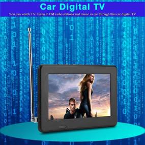 img 3 attached to 📺 7in ATSC Portable Digital Television: Car Digital TV with FM Radio, 1080P LCD Display, AV in/Out and SD MMC Card Support for Kitchen, Outdoor, Caravan, Camping