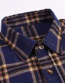 img 2 attached to 👔 Classic Flannel Shirts for Men: Regular Sleeve, Buttoned Men's Clothing