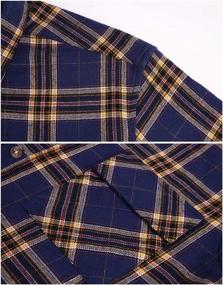 img 1 attached to 👔 Classic Flannel Shirts for Men: Regular Sleeve, Buttoned Men's Clothing