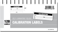 🔖 premium self-laminating calibration labels with spiral bound cover in black logo