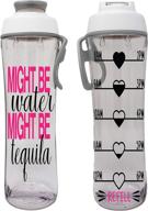 50 strong 24oz bpa-free reusable water bottle with time marker - tequila-inspired logo