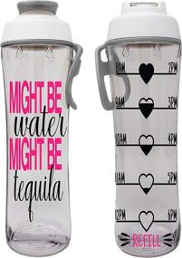 img 4 attached to 50 Strong 24oz BPA-Free Reusable Water Bottle with Time Marker - Tequila-Inspired