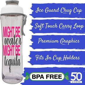 img 3 attached to 50 Strong 24oz BPA-Free Reusable Water Bottle with Time Marker - Tequila-Inspired