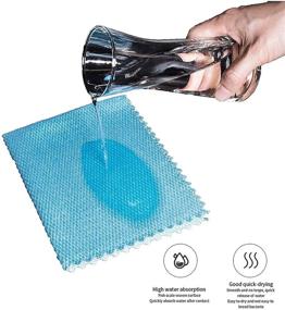 img 2 attached to 🧼 10 Pack of Reusable Nanoscale Microfiber Cleaning Cloths | Fish Scale Polishing & Cleaning Cloth Set | Lint-Free, Streak-Free, Easy-to-Clean Cloth | Ideal for Household Cleaning