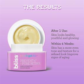 img 1 attached to Bliss Youth Got This Prevent-4 + Pure Retinol Deep Hydration Moisturizer | Visibly Diminishes Fine Lines | Clean | Fragrance-Free | Cruelty-Free | Paraben-Free | Vegan | 1.7 oz