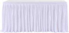 img 1 attached to Leegleri Polyester Pleated Rectangle Wedding