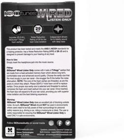 img 1 attached to 🎧 ISOtunes Wired Earplug Headphones: 29 NRR, IPX5 Waterproof, OSHA Compliant, Noise Isolating Earbuds - Listen Only