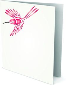 img 3 attached to 🦜 XS Hummingbird Stencil - Wildlife Bird Painting Template (3.25 x 3.5 inch)