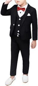 img 4 attached to Stylish Aidu Skati Toddler Tuxedo: Boys' Clothing, Suits & Sport Coats for all occasions